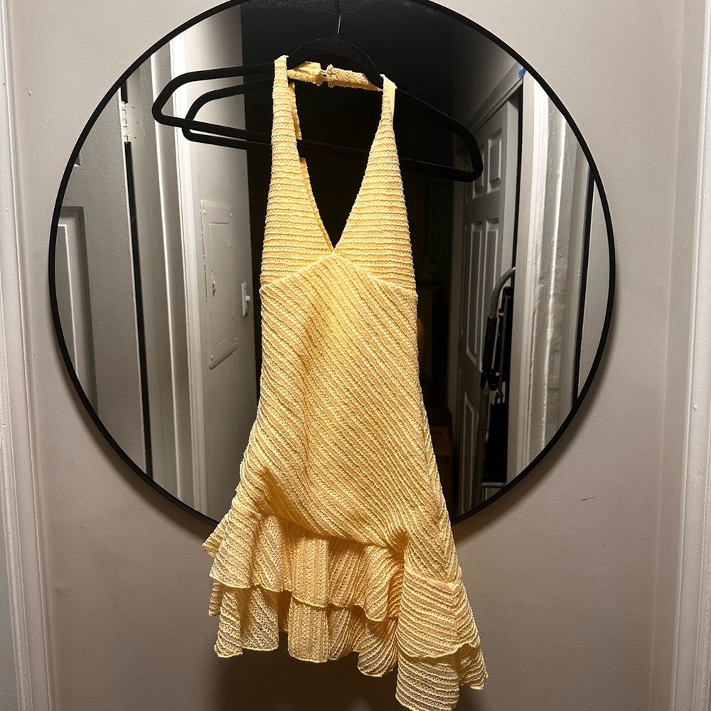 White Fox Boutique Yellow High Low Dress